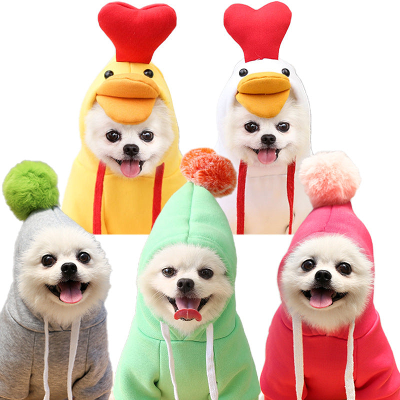 Cute Fruit Dog Clothes for Small Dogs Hoodies Winter Warm Fleece Pet Clothing Puppy Cat Costume Coat for French Chihuahua Outfit.