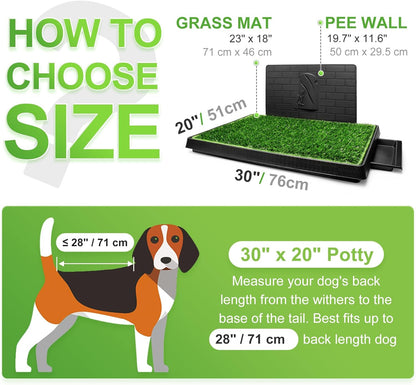 Dog Grass Pee Pads,Bionic Wall,Artificial Grass Bathroom Mat Pet Grass Mat Replacement for Indoor and Outdoor Use