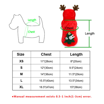 Christmas Cat Clothes Small Dogs Cats Santa Costume Kitten Puppy Outfit Hoodie Warm Pet Dog Clothes Clothing Accessories.