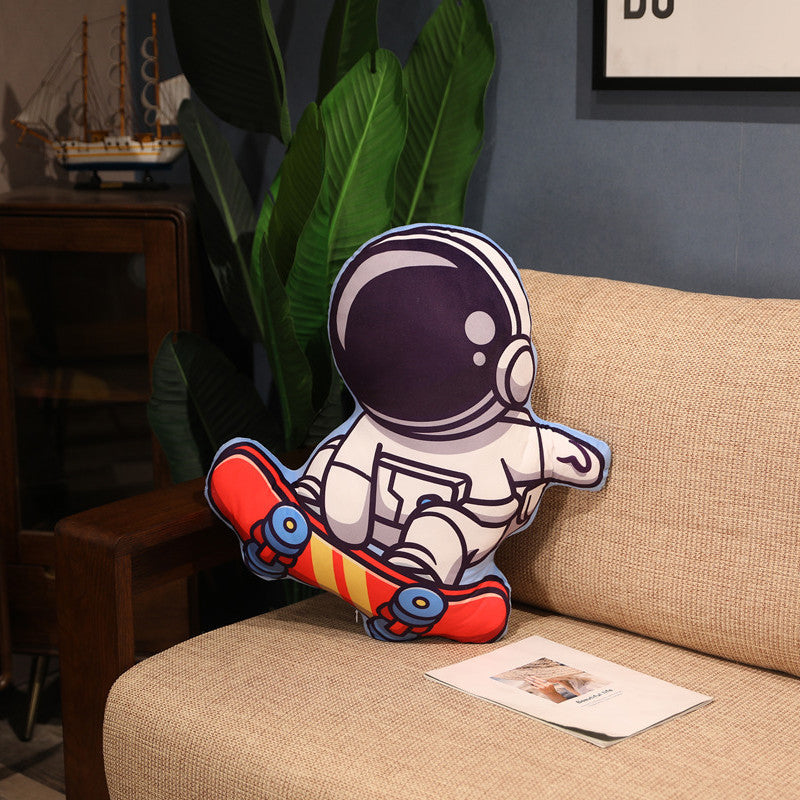 Simulation Space Series Plush Pillow Toys Astronaut Spaceman Rocket Spacecraft Stuffed Doll Nap Pillow Kids Birthday Gifts.
