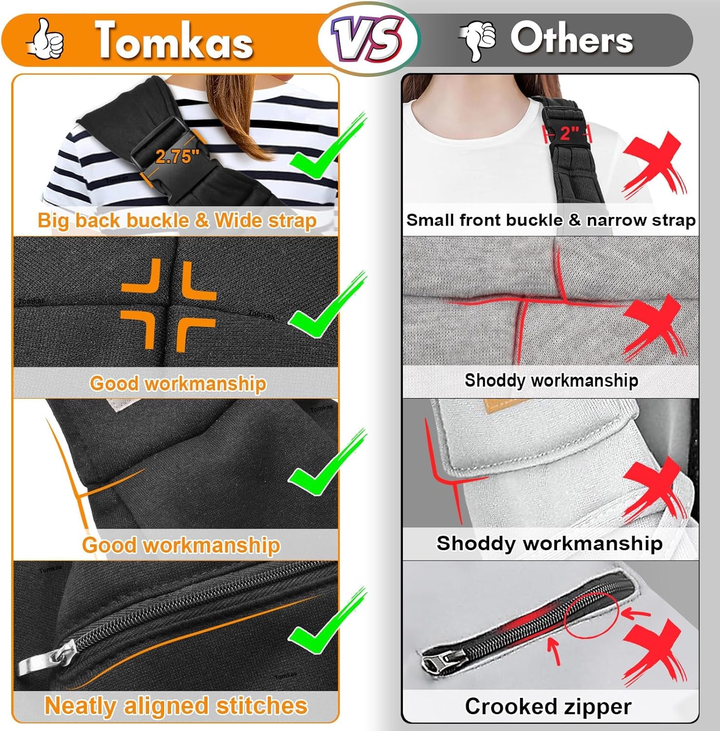 Small Dog Sling Carrier - Zipper Pocket & Adjustable Strap - for 3-10 Lbs Pets(Black)