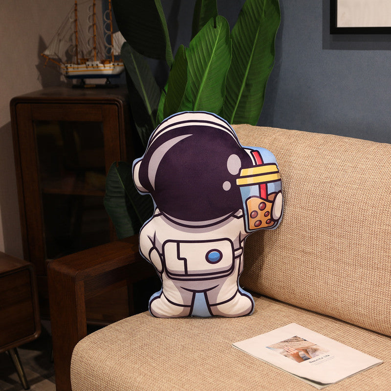 Simulation Space Series Plush Pillow Toys Astronaut Spaceman Rocket Spacecraft Stuffed Doll Nap Pillow Kids Birthday Gifts.