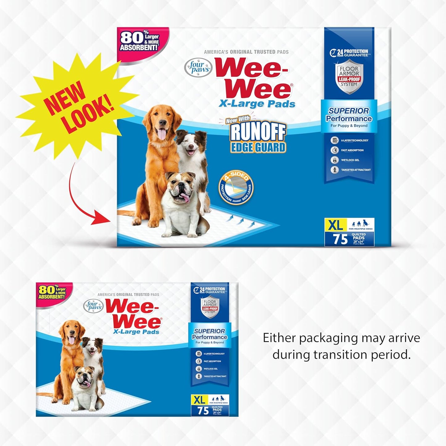 100524768 75-Count Wee-Wee Dog Training Pads, X-Large.