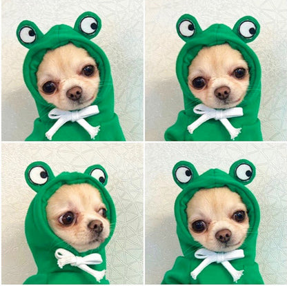 Cute Fruit Dog Clothes for Small Dogs Hoodies Winter Warm Fleece Pet Clothing Puppy Cat Costume Coat for French Chihuahua Outfit.