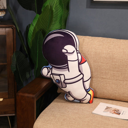 Simulation Space Series Plush Pillow Toys Astronaut Spaceman Rocket Spacecraft Stuffed Doll Nap Pillow Kids Birthday Gifts.