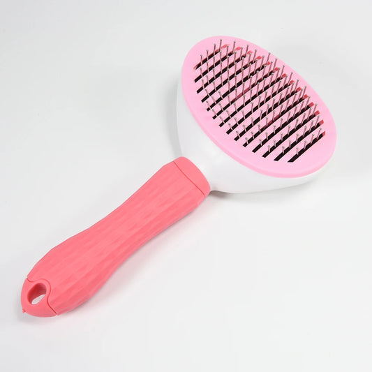 Dog Hair Removal Comb Grooming Brush Stainless Steel Cats Combs Automatic Non-Slip Brushs for Dogs Cats Dog Brush.
