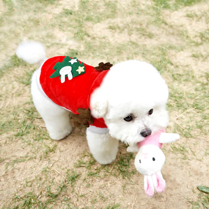 Christmas Cat Clothes Small Dogs Cats Santa Costume Kitten Puppy Outfit Hoodie Warm Pet Dog Clothes Clothing Accessories.