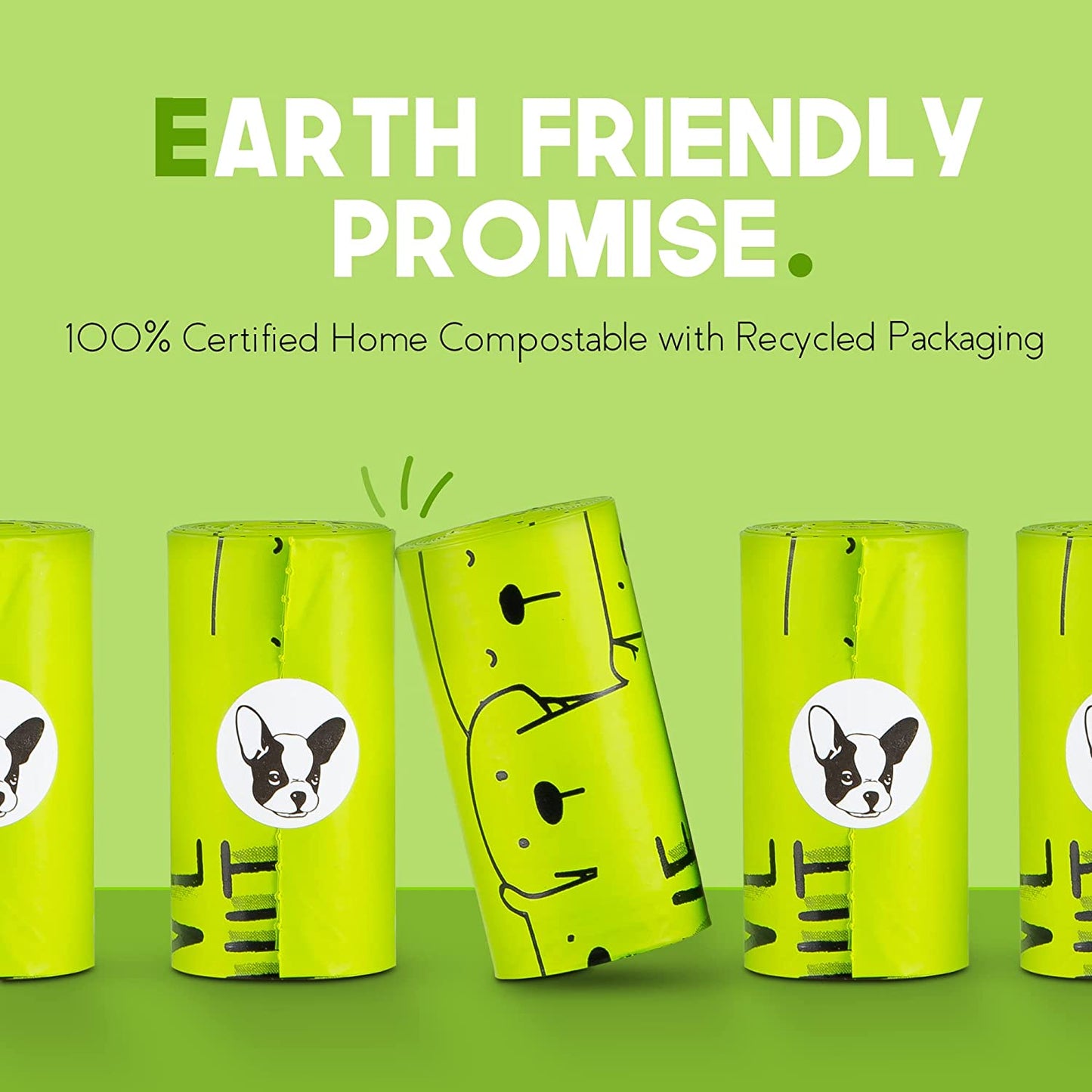Certified Home Compostable Dog Poop Bags - 240 Pack (16 Rolls) - TUV OK HOME COMPOST Certified - Thick + Leakproof - 10% to Charity - Biodegradable Poop Bags for Dogs and Pet Waste - Doggie Supplies.