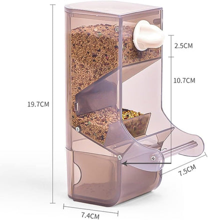 Automatic Bird Feeder No-Mess Bird Feeder Parrot Feeder Cage Accessories for Budgerigar Canary Lovebord Finch Parakeet